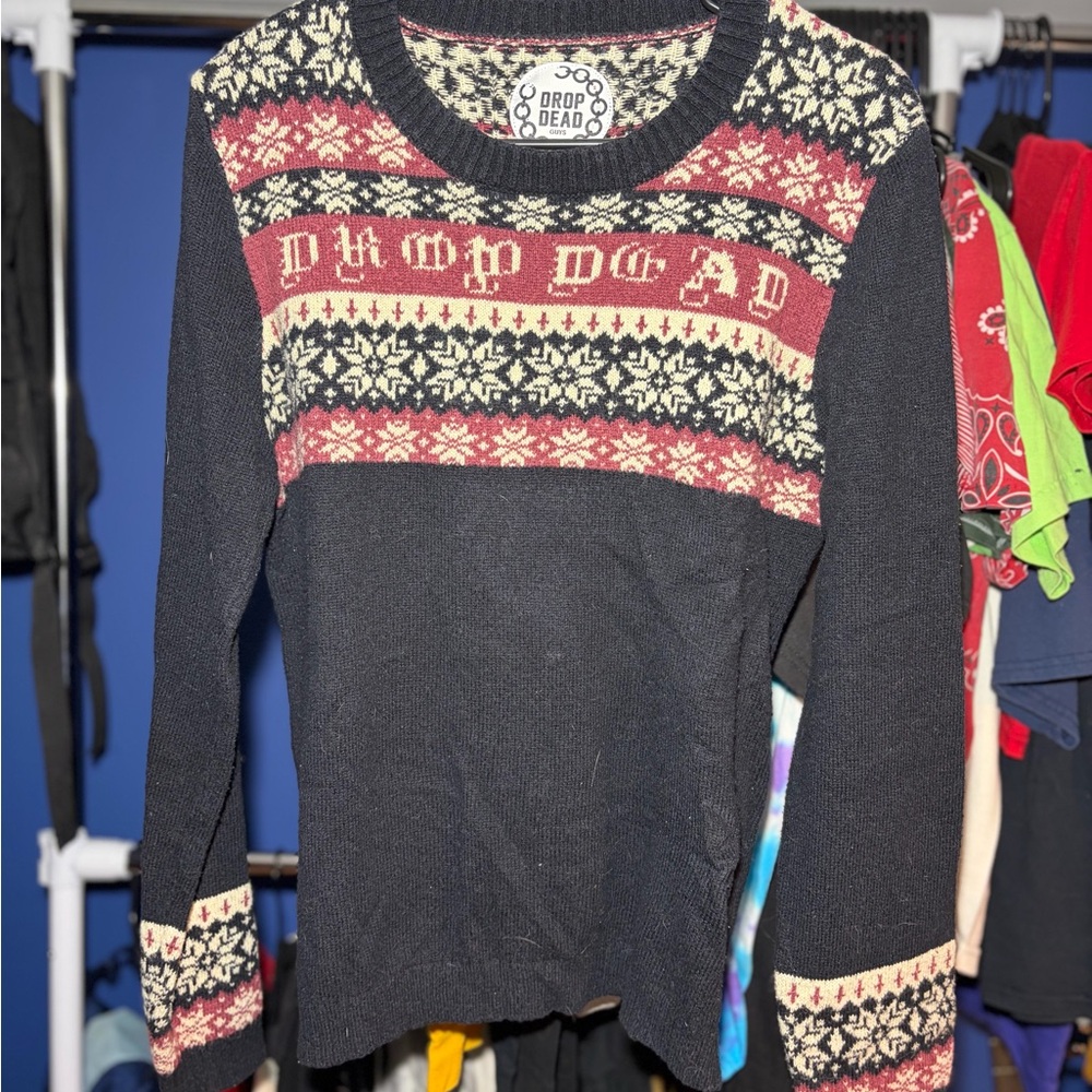 Early Y2K Drop Dead Clothing Co. Mens Sweater